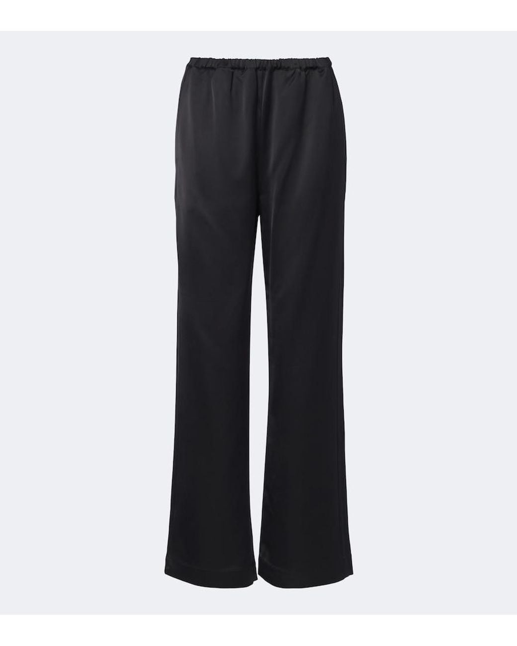 Rohe Blue Satin Wide-Leg Pants