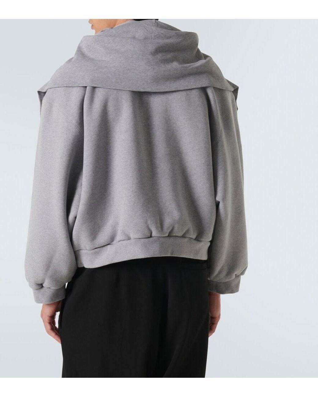 Balenciaga Kapuzenjacke Incognito Aus Baumwoll-Jersey in Gray für Herren