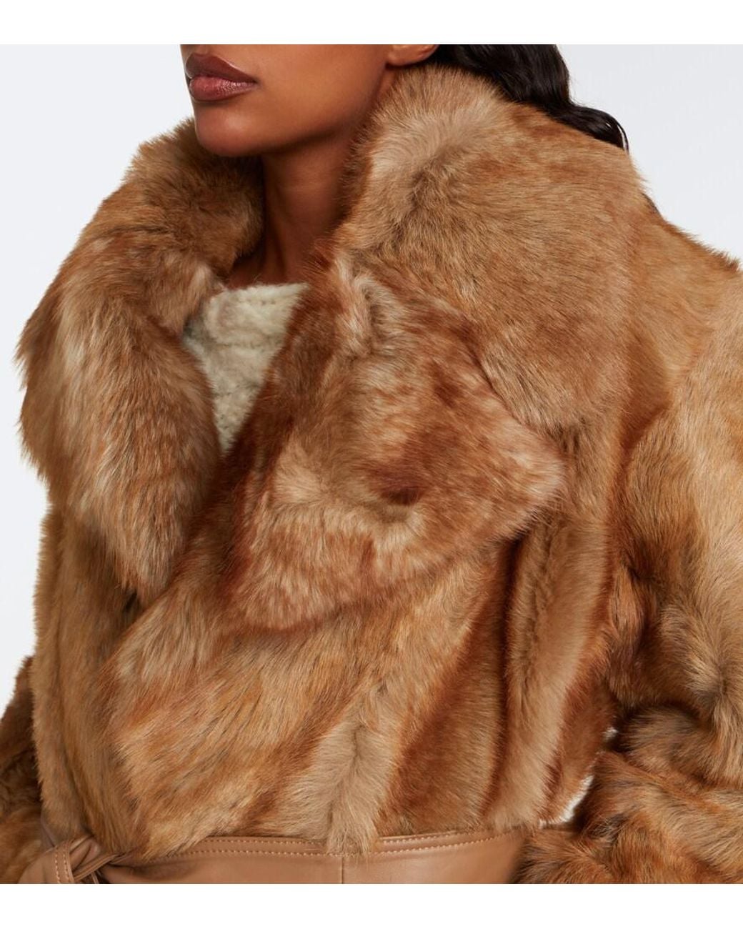 Zimmermann Brown Valiant Belted Shearling Jacket