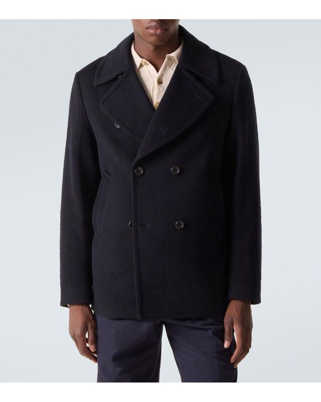 Etro Blue Wool Jacket for men