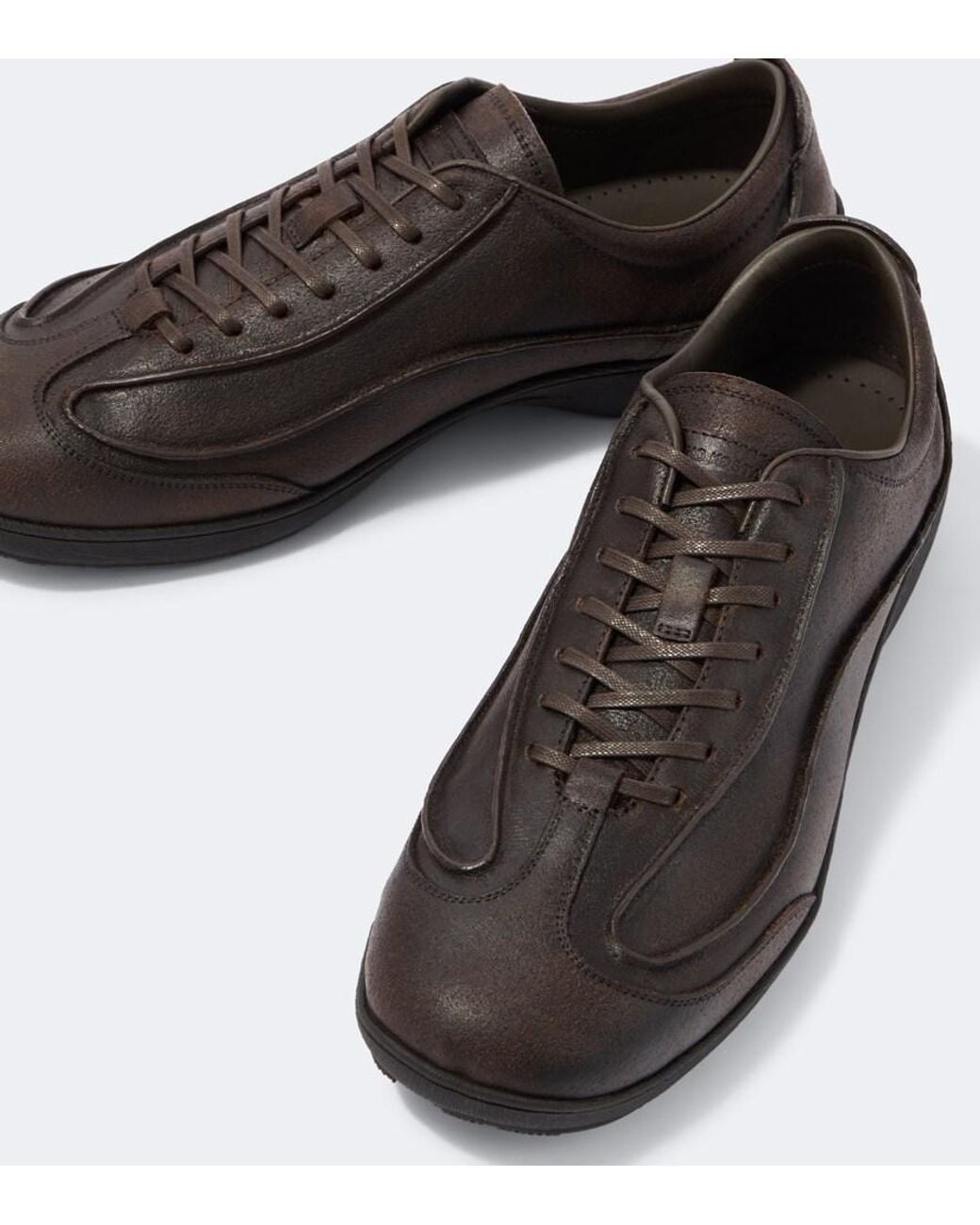 Kiko Kostadinov Brown Sargo Leather Sneakers for men