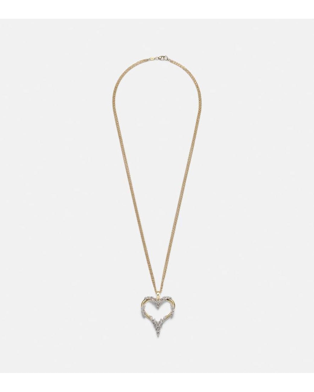 YEPREM White Golden Strada 18Kt And Necklace With Diamonds