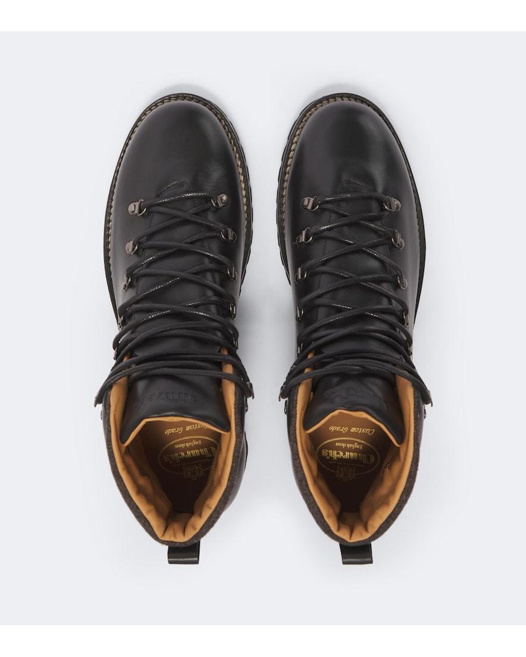 Church's Black Poulton Leather Lace-Up Boots for men