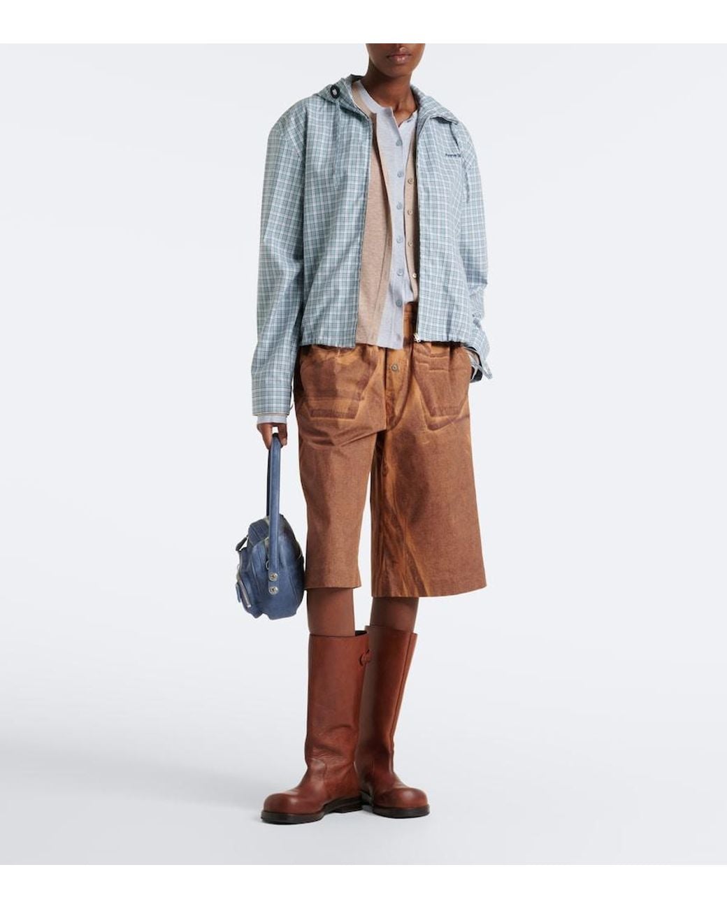 Acne Natural Layered Silk And Wool Cardigan
