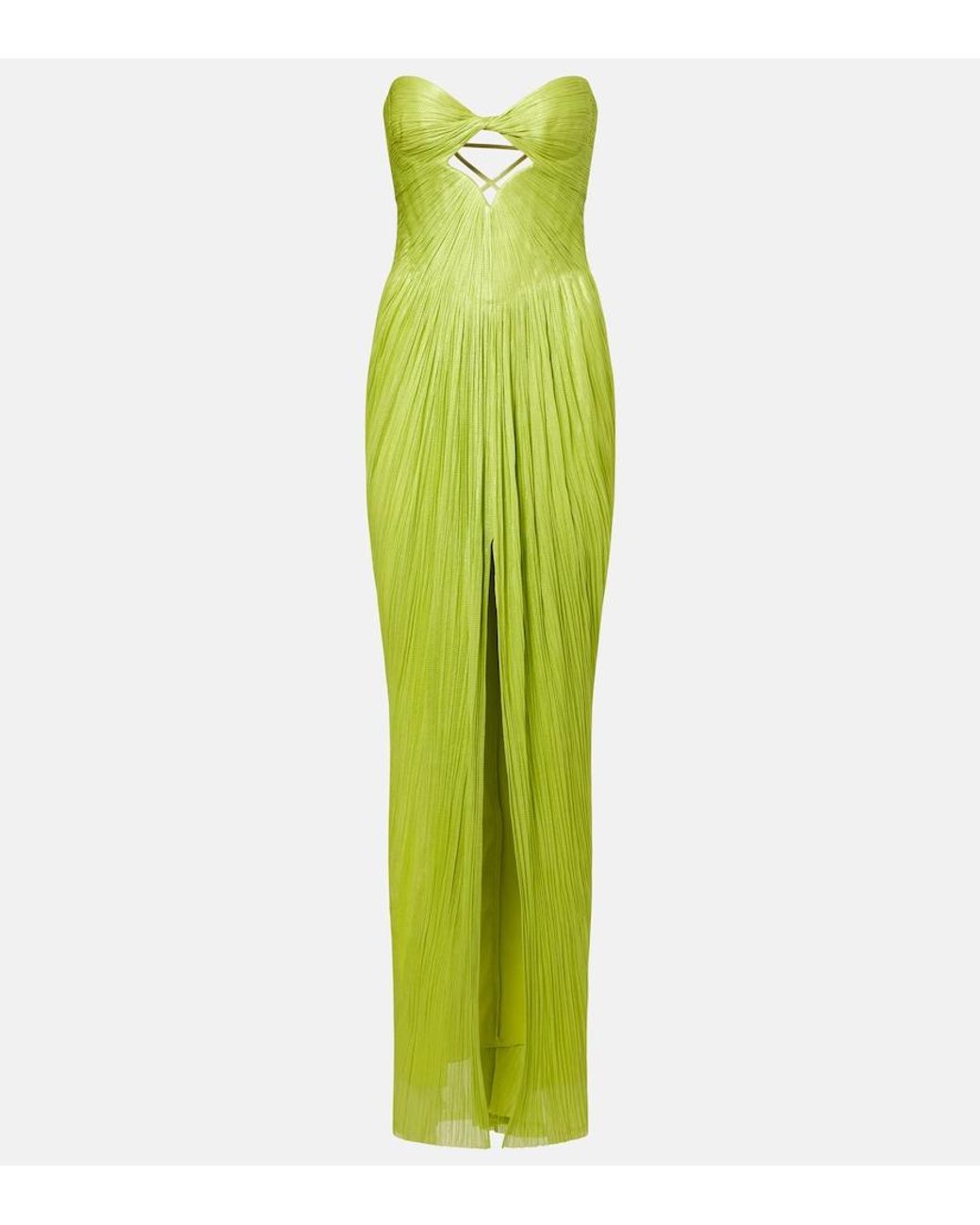 Maria Lucia Hohan Green Stephanie Tulle Bustier Gown