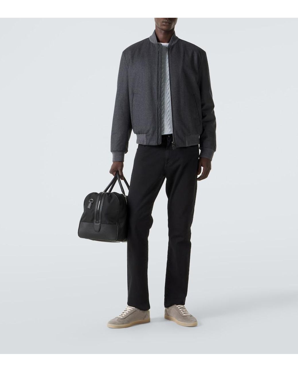 Giacca Bomber di Canali in Gray da Uomo