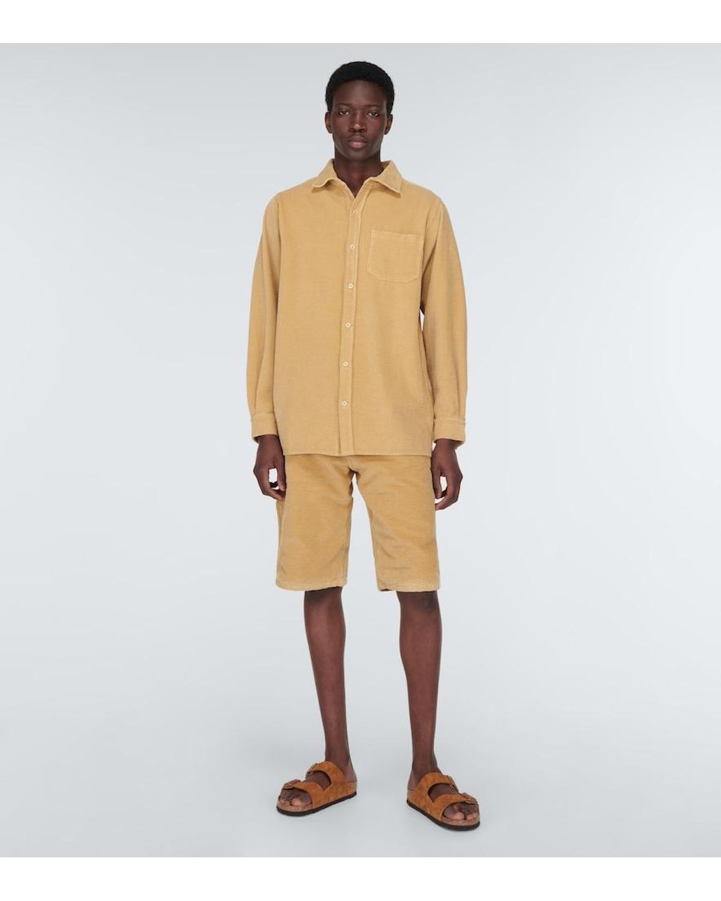 ERL Natural Cotton Corduroy Shirt for men