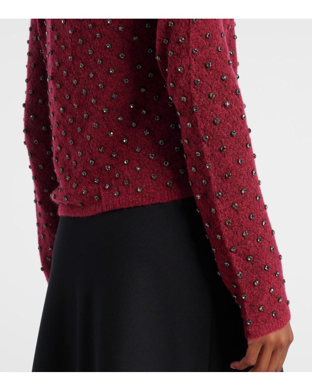 Max Mara Red Rally Mohair And Wool-Blend Sweater