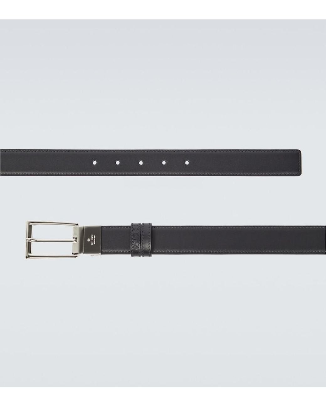 Cinturon De Piel Reversible Gucci de hombre de color Black