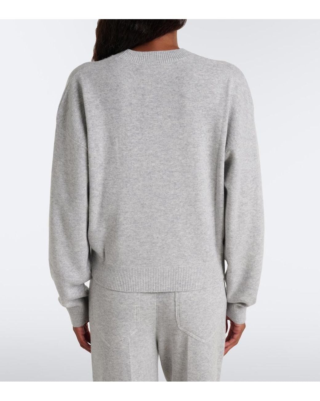 Victoria Beckham Gray Wool And Cashmere Sweater