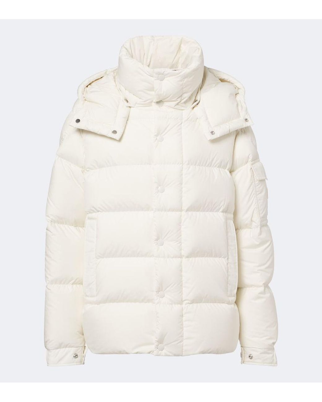 Moncler Natural Maya 70 Hooded Down Jacket