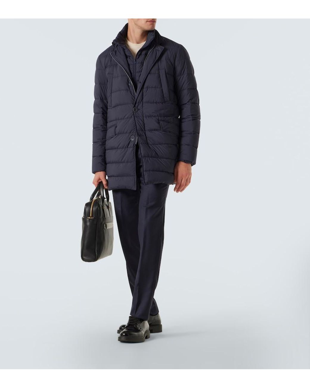 Herno Blue Convertible Down Coat for men