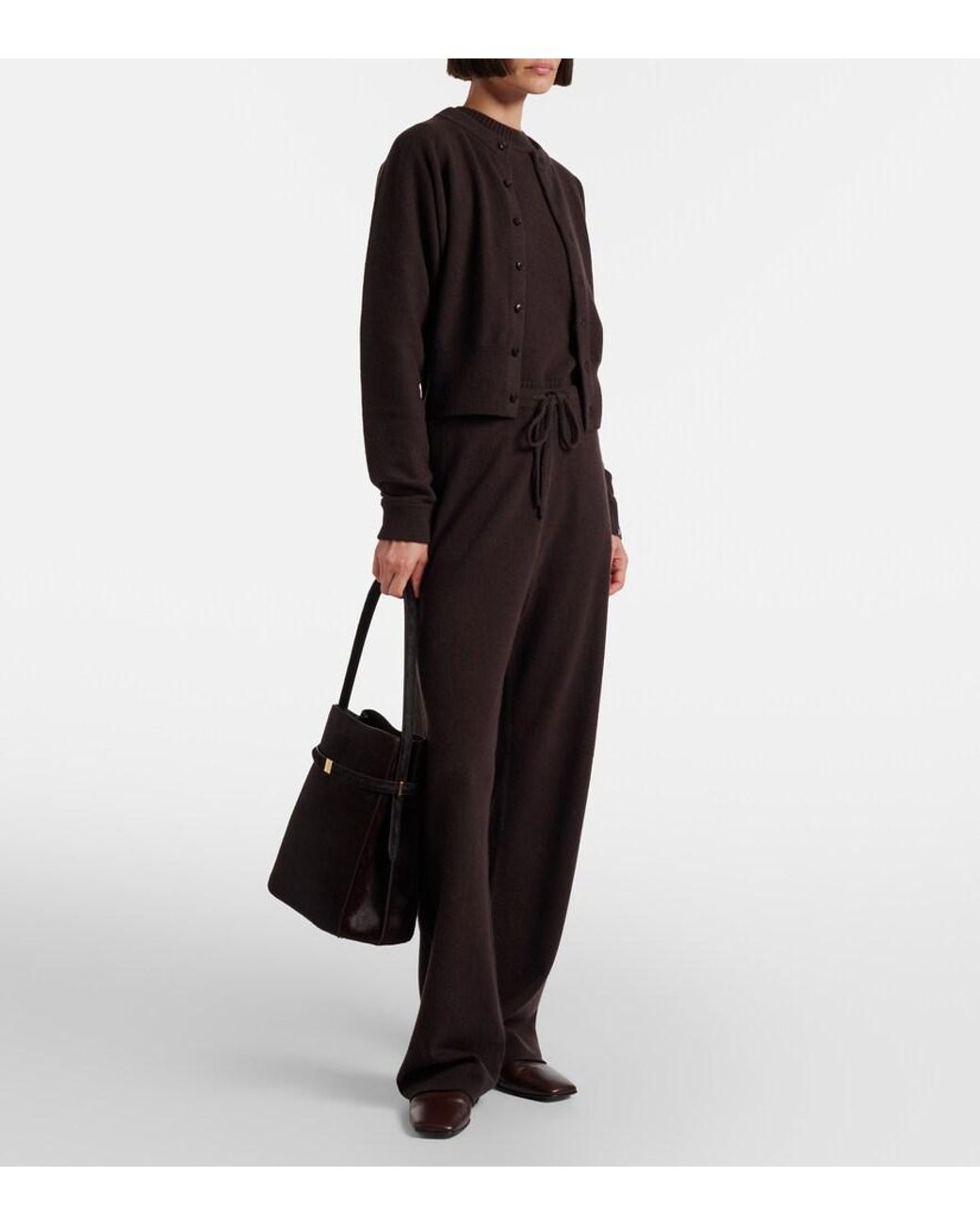 Extreme Cashmere Black Run Cashmere-Blend Sweatpants