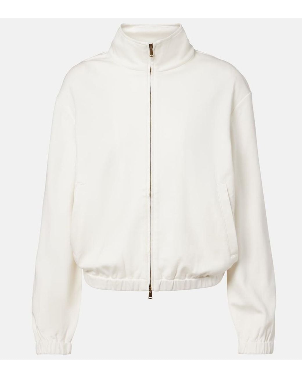 Max Mara White Cotton And Silk-Blend Sweatshirt