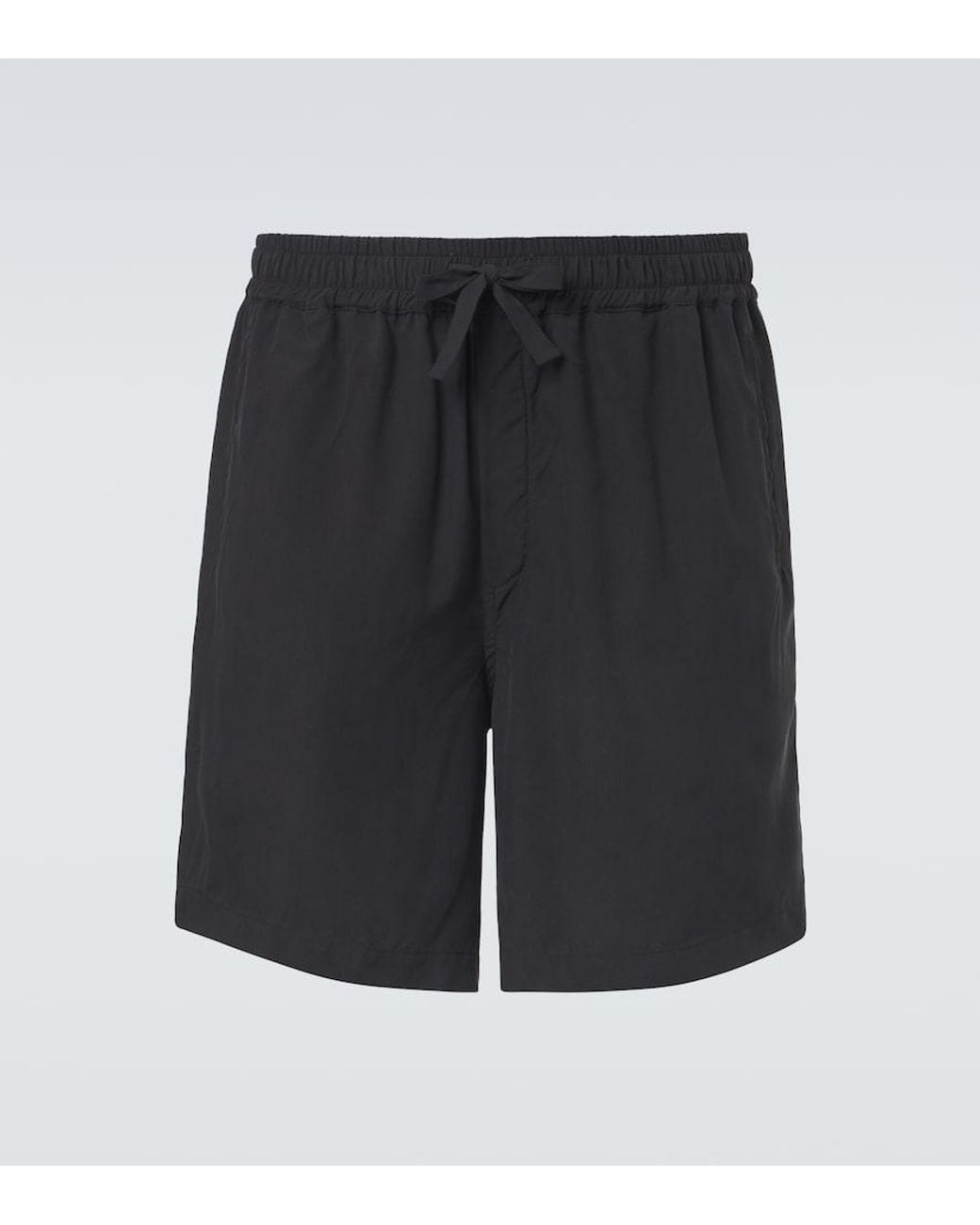 Saman Amel Black Henri Silk Shorts for men