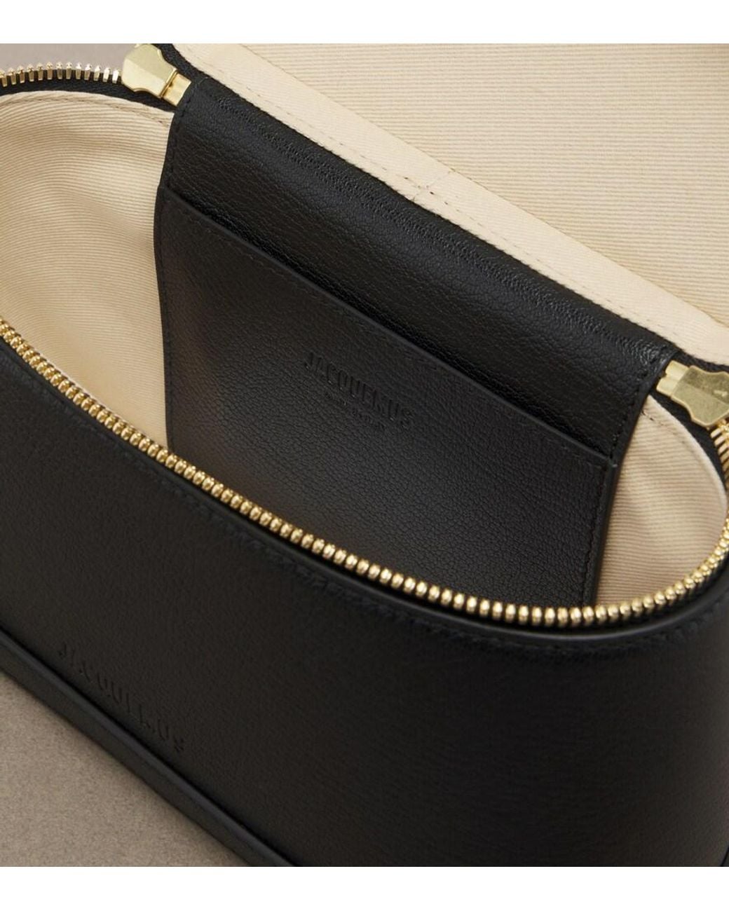 Jacquemus Black Petit Vanity Leather Vanity Bag