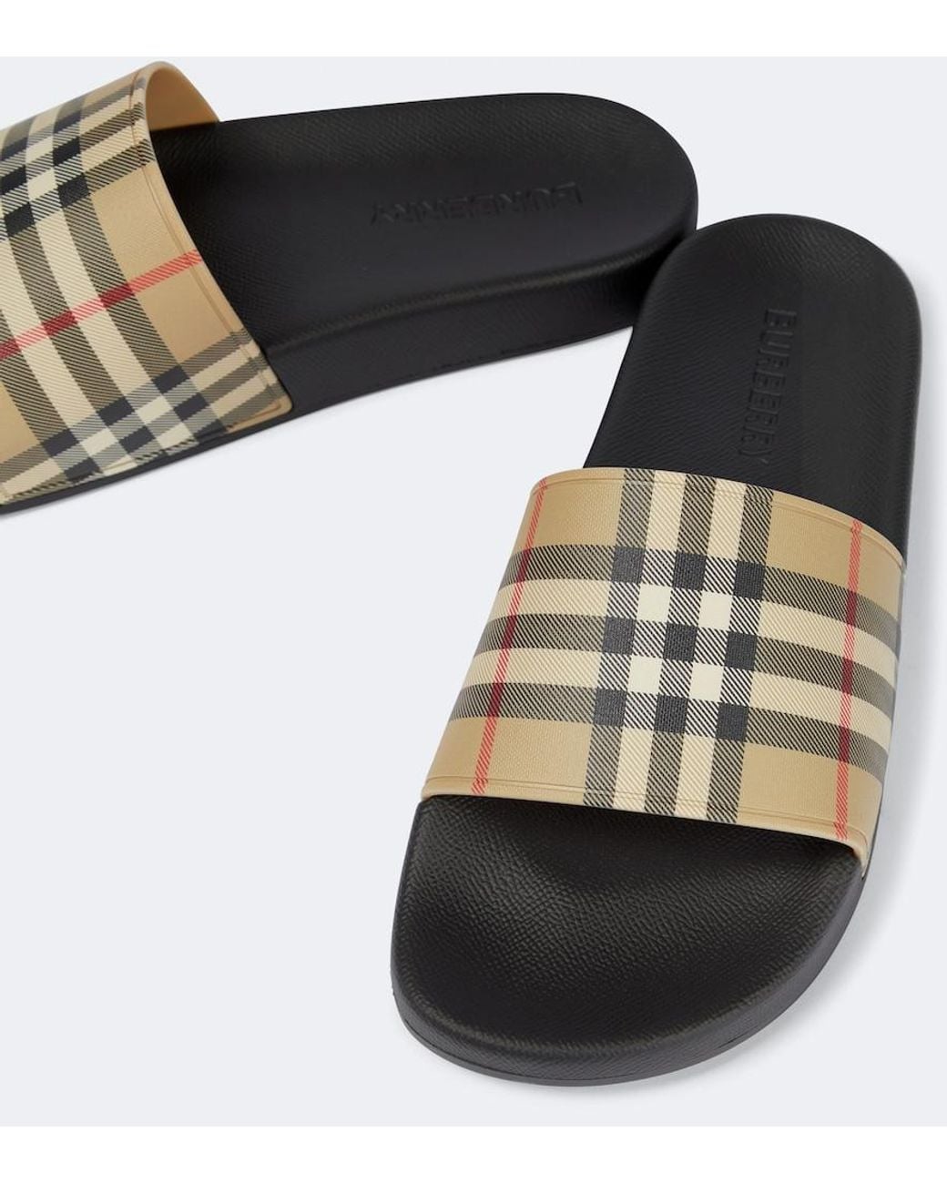 Burberry Natural Vintage Checked Slides for men