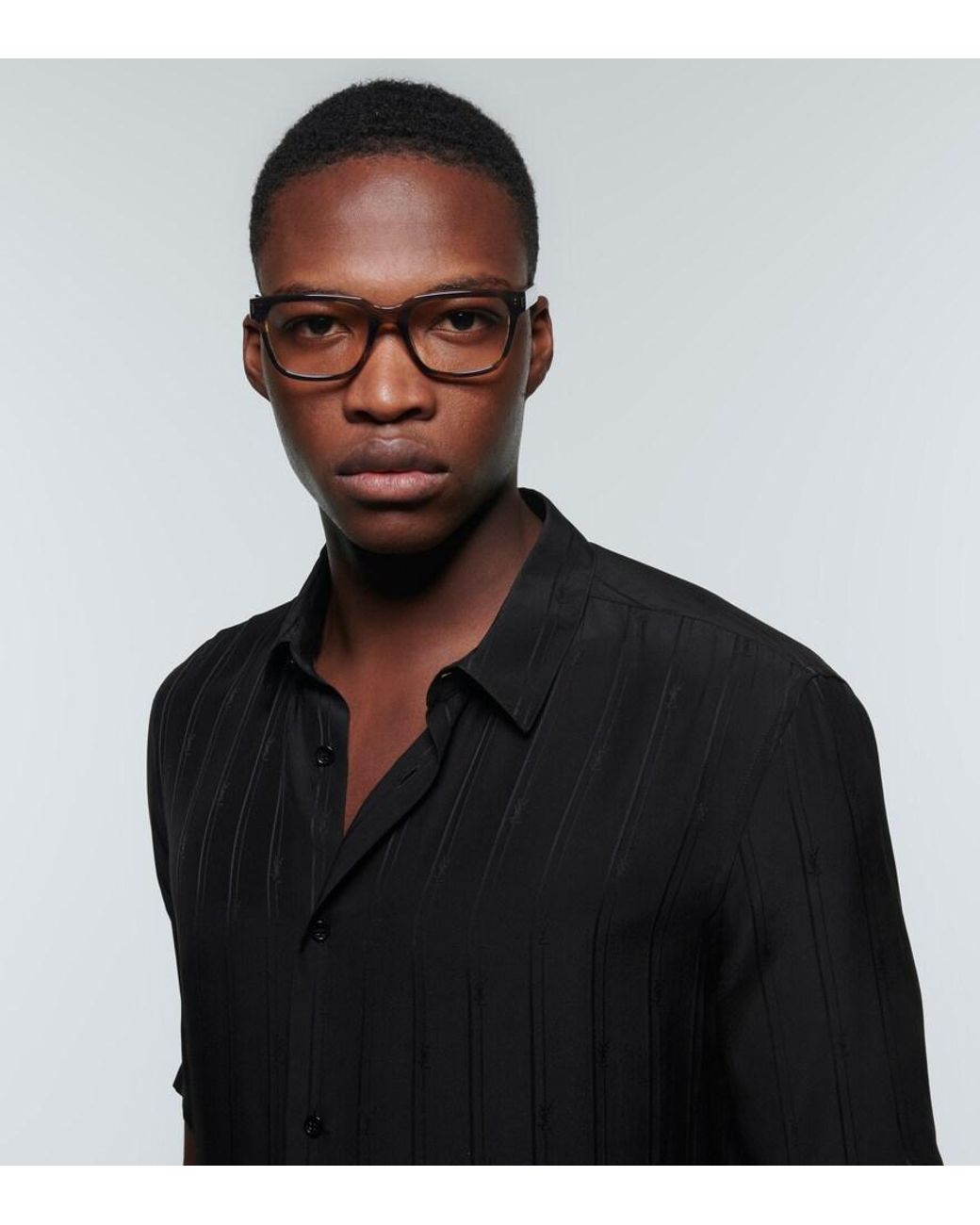 Saint Laurent Brown Sl 621 Square Glasses for men