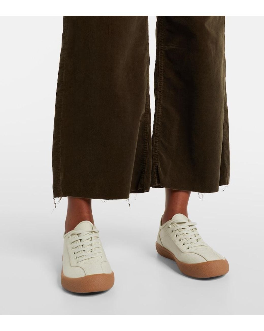 Citizens of Humanity Brown Lyra Cotton Corduroy Wide-Leg Pants