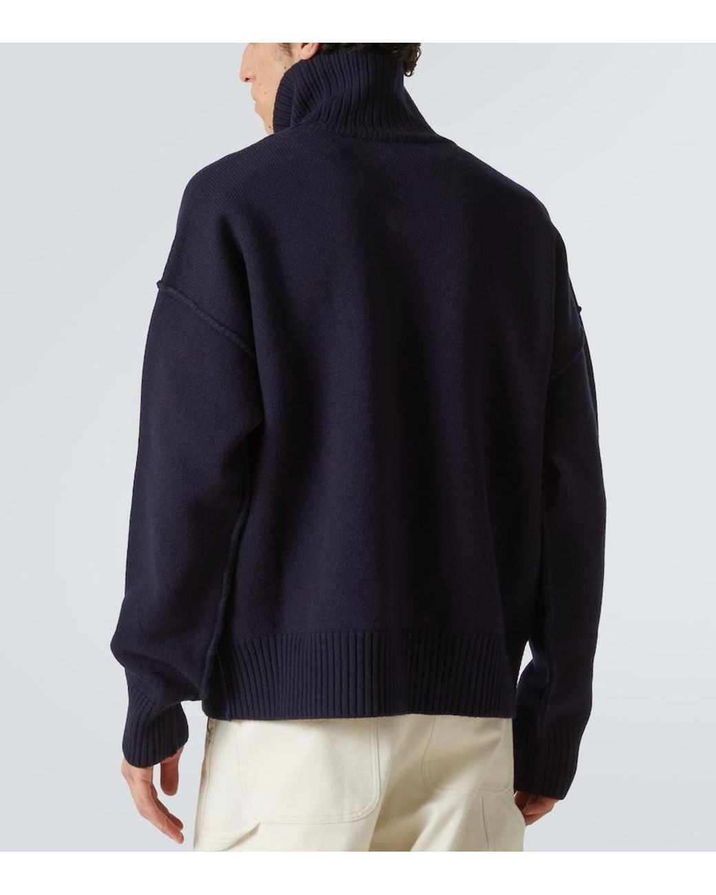 AMI Blue De Caur Turtleneck Sweater for men