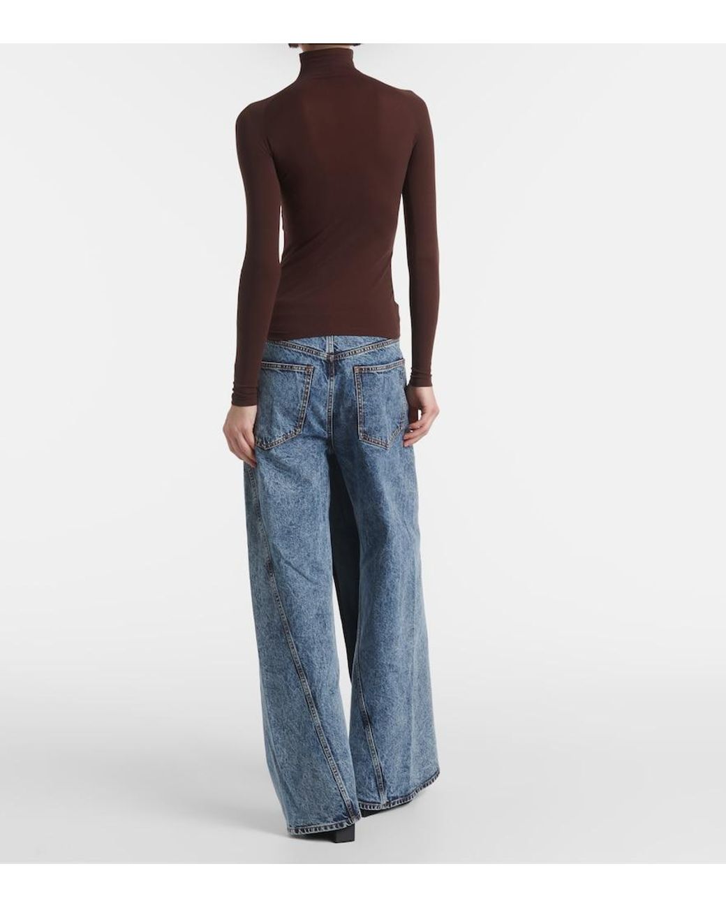 Alaïa Brown Jersey Top