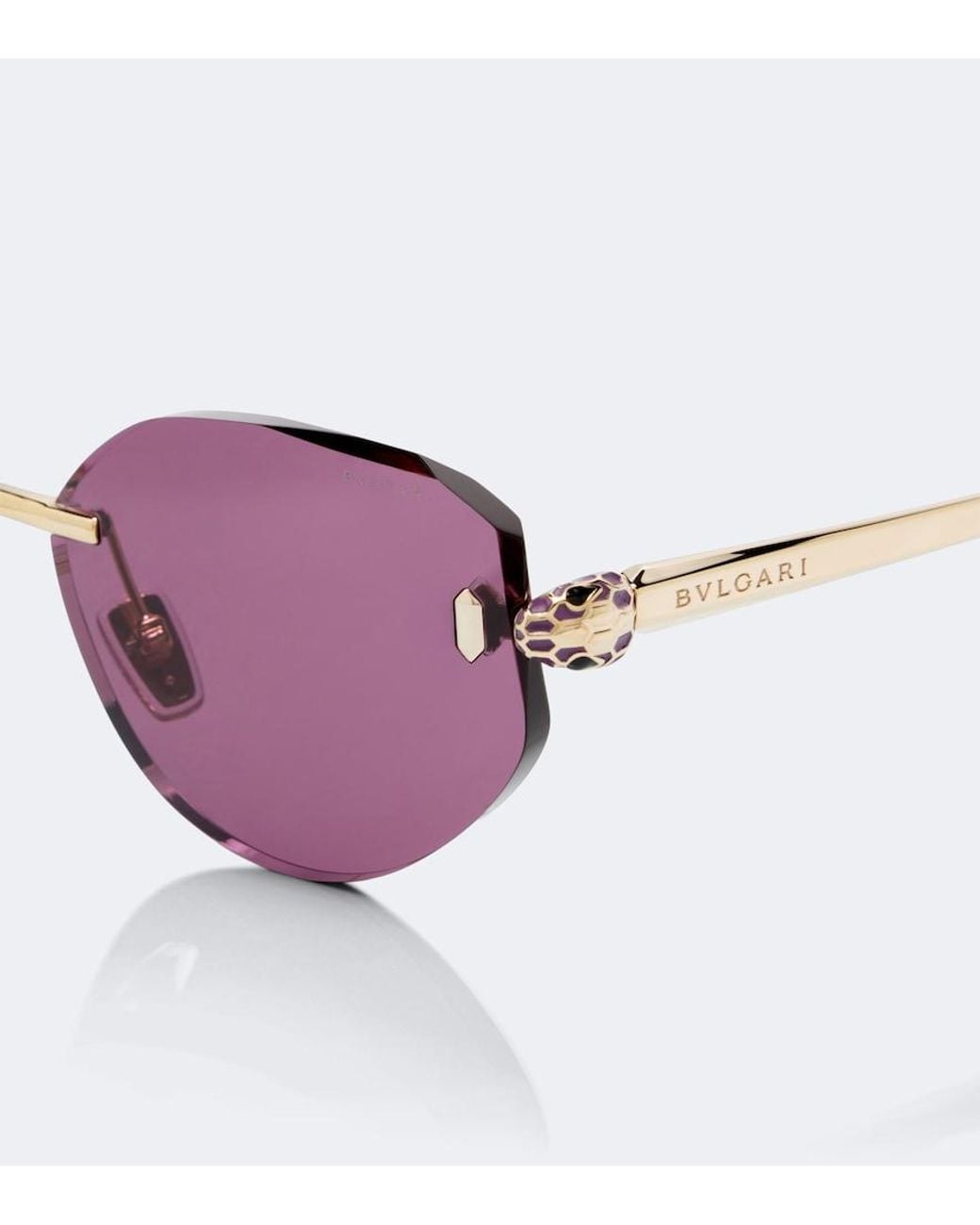 BVLGARI Purple Serpenti Forever Oval Sunglasses