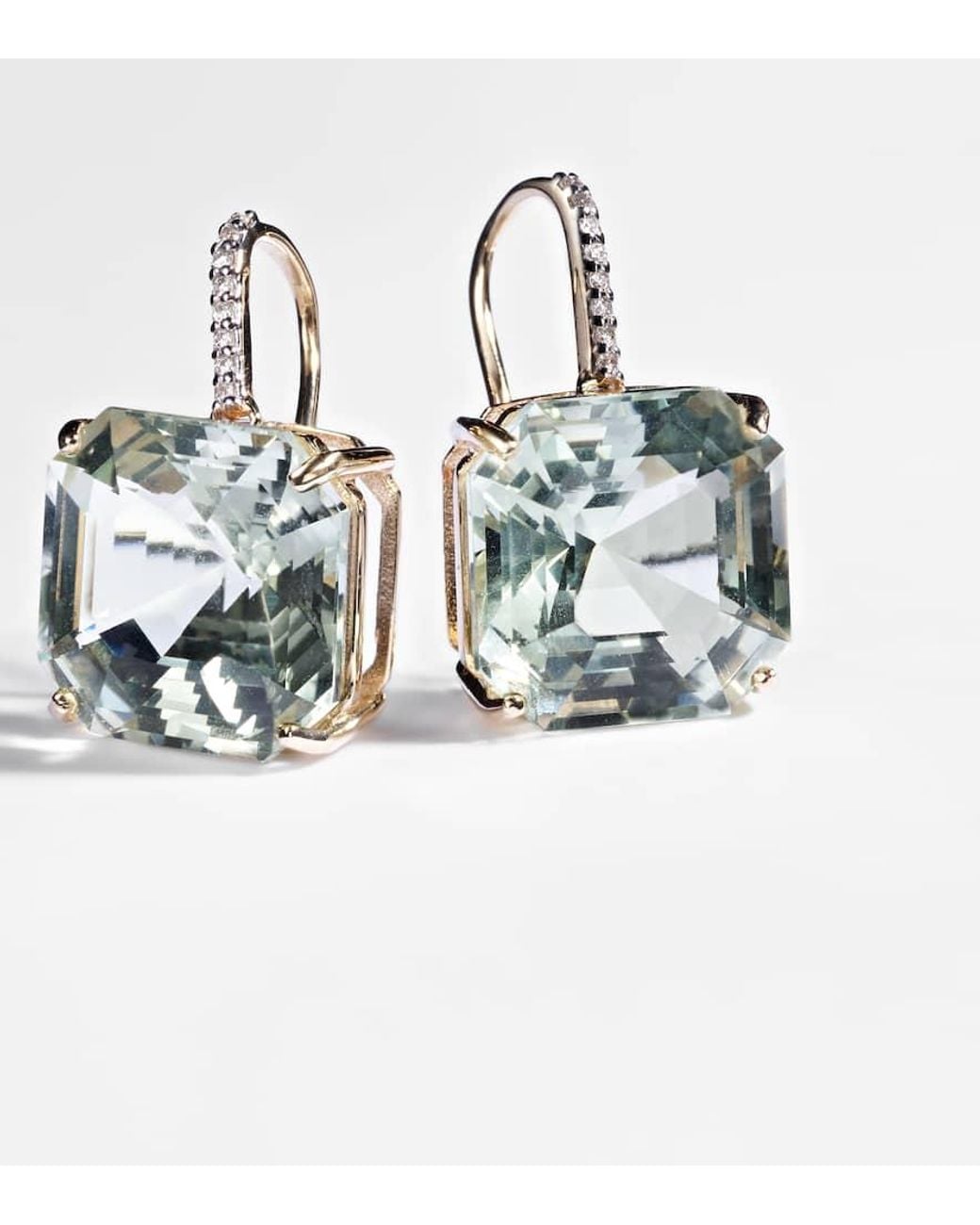 Mateo White 14Kt Earrings With Amethysts And Diamonds