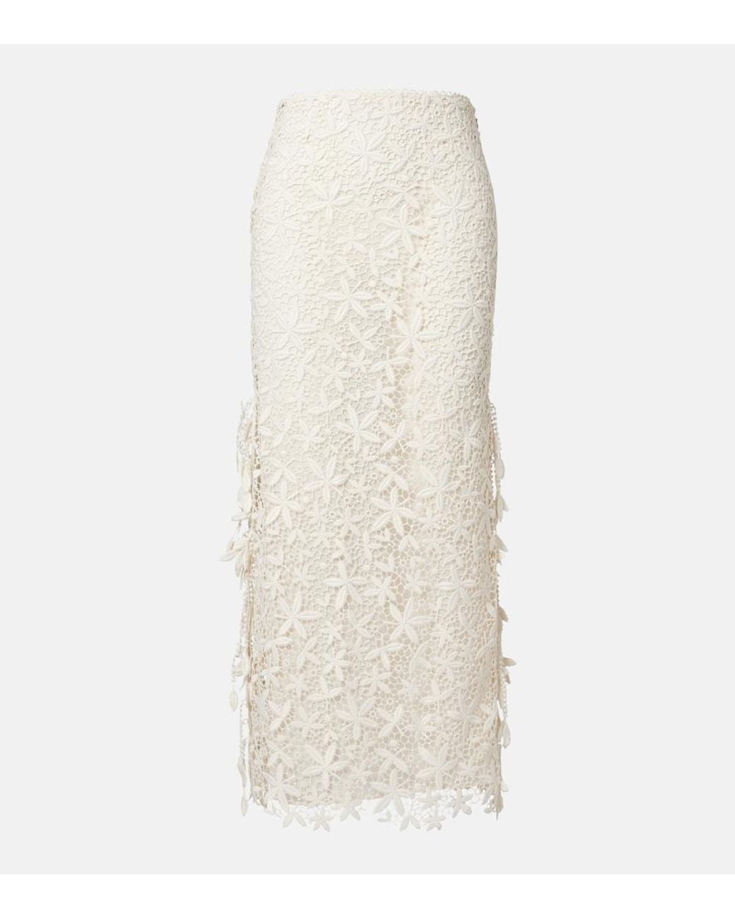 Totême White Low-Rise Maxi Skirt
