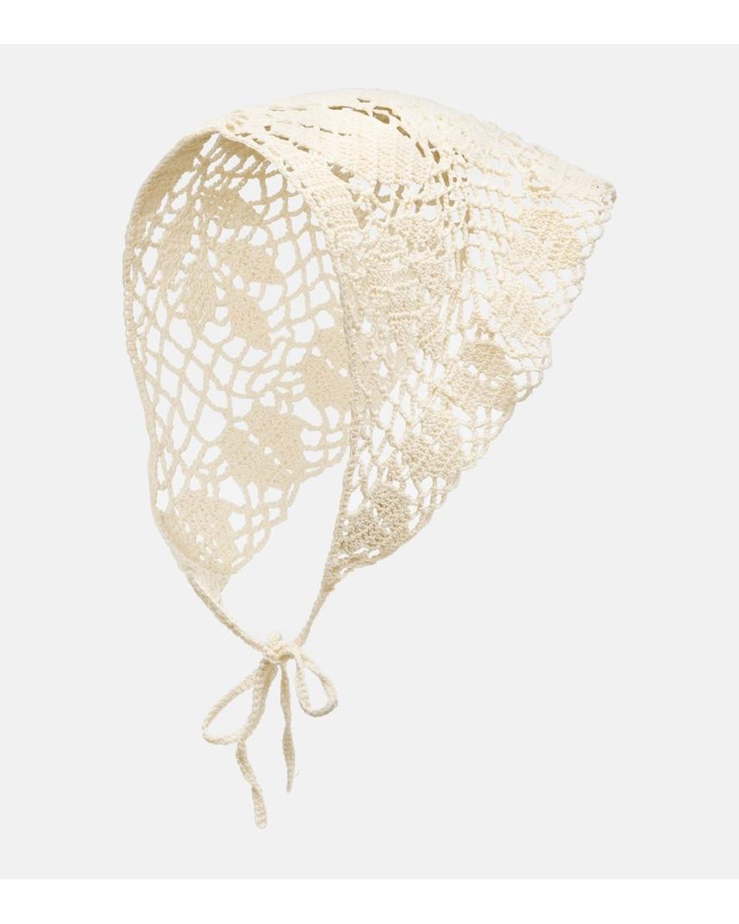 Magda Butrym Natural Crochet Cotton Scarf