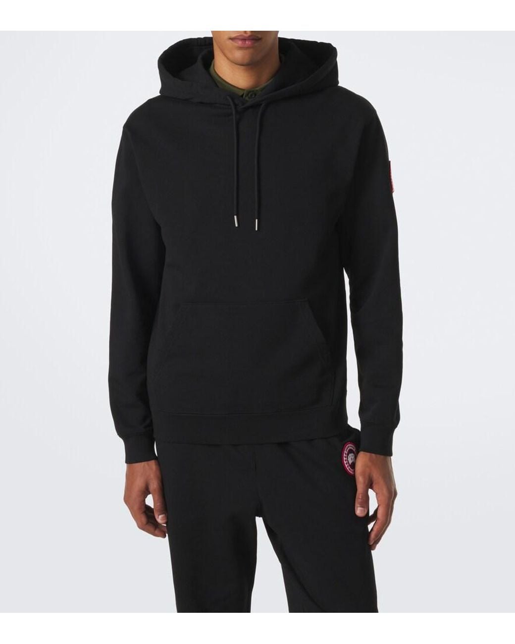 Canada Goose Black Loon Cotton Terry Hoodie for men