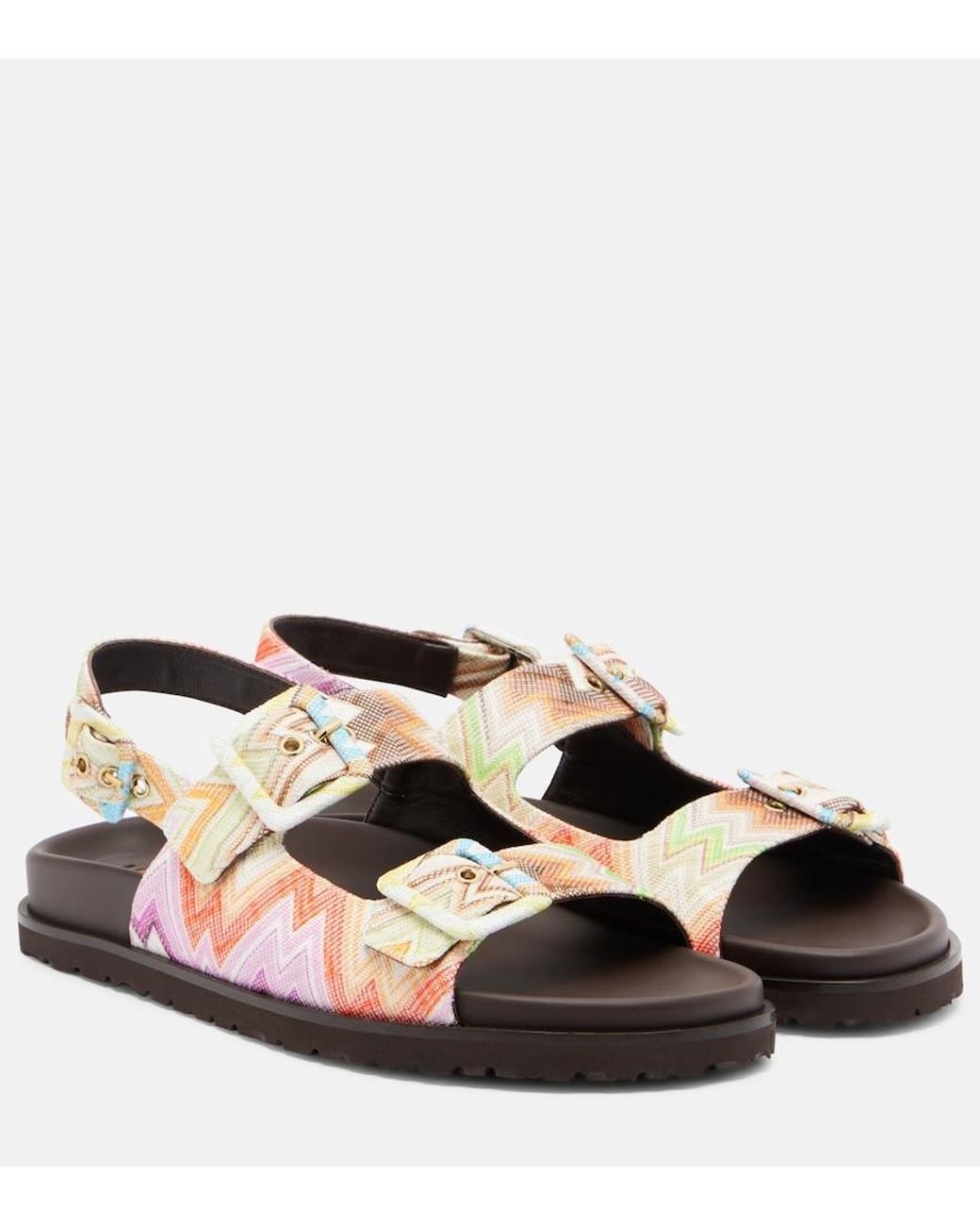 Missoni Black Mia Zigzag Slingback Sandals