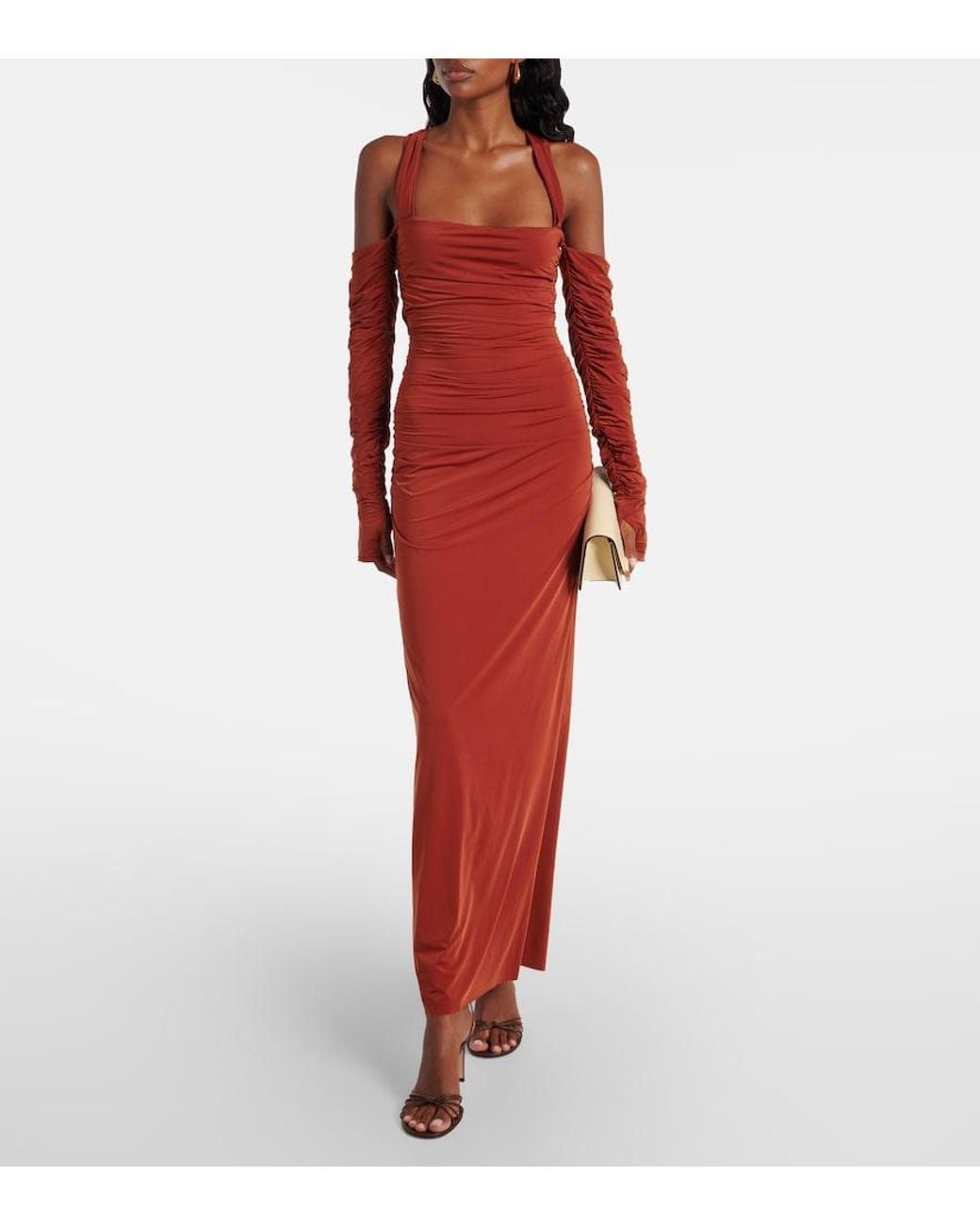 Sir Rosseli Gathered Jersey Maxi Dress