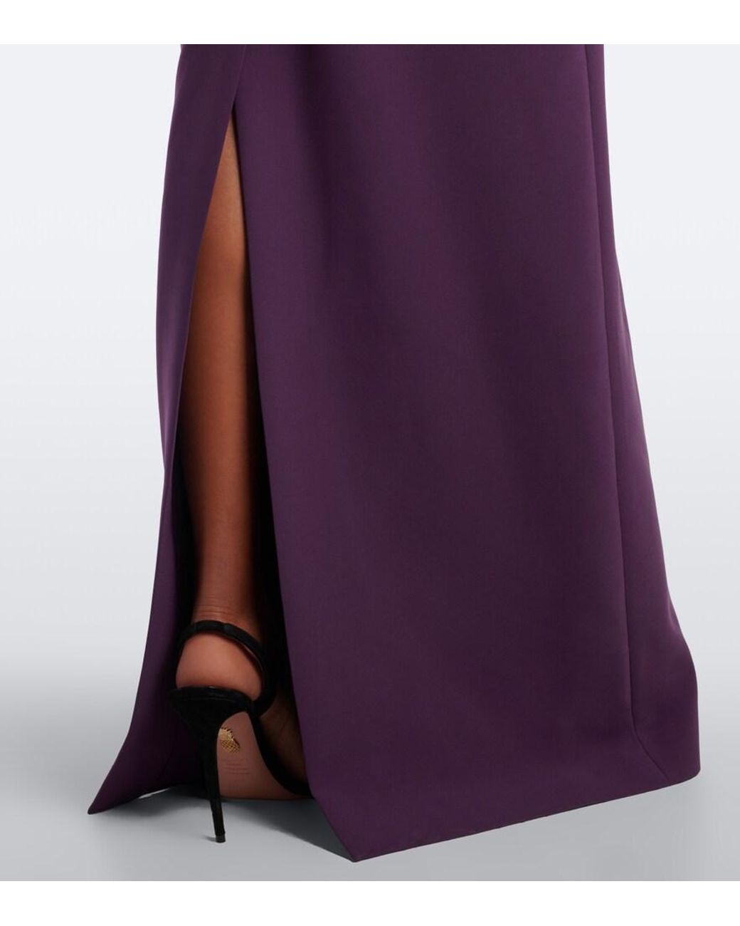 Carolina Herrera Purple Sofia Crepe Gown