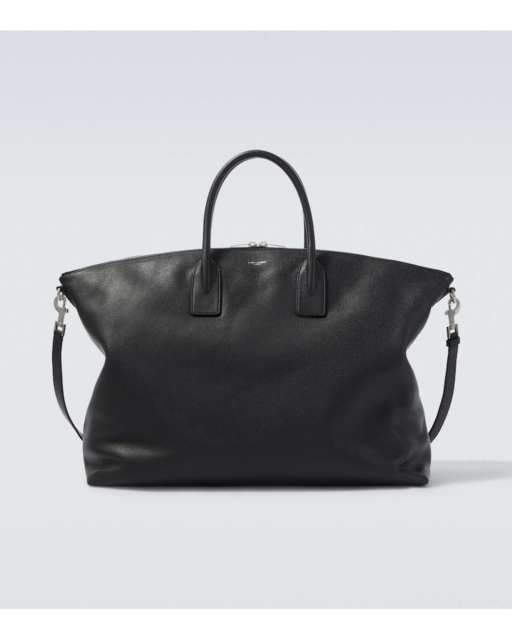 Saint Laurent Black Leather Duffel Bag for men