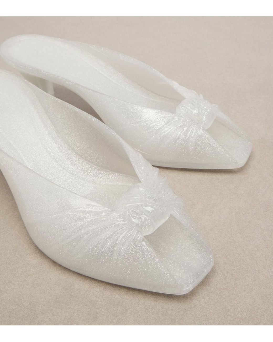 Chloé White Jelly Mules