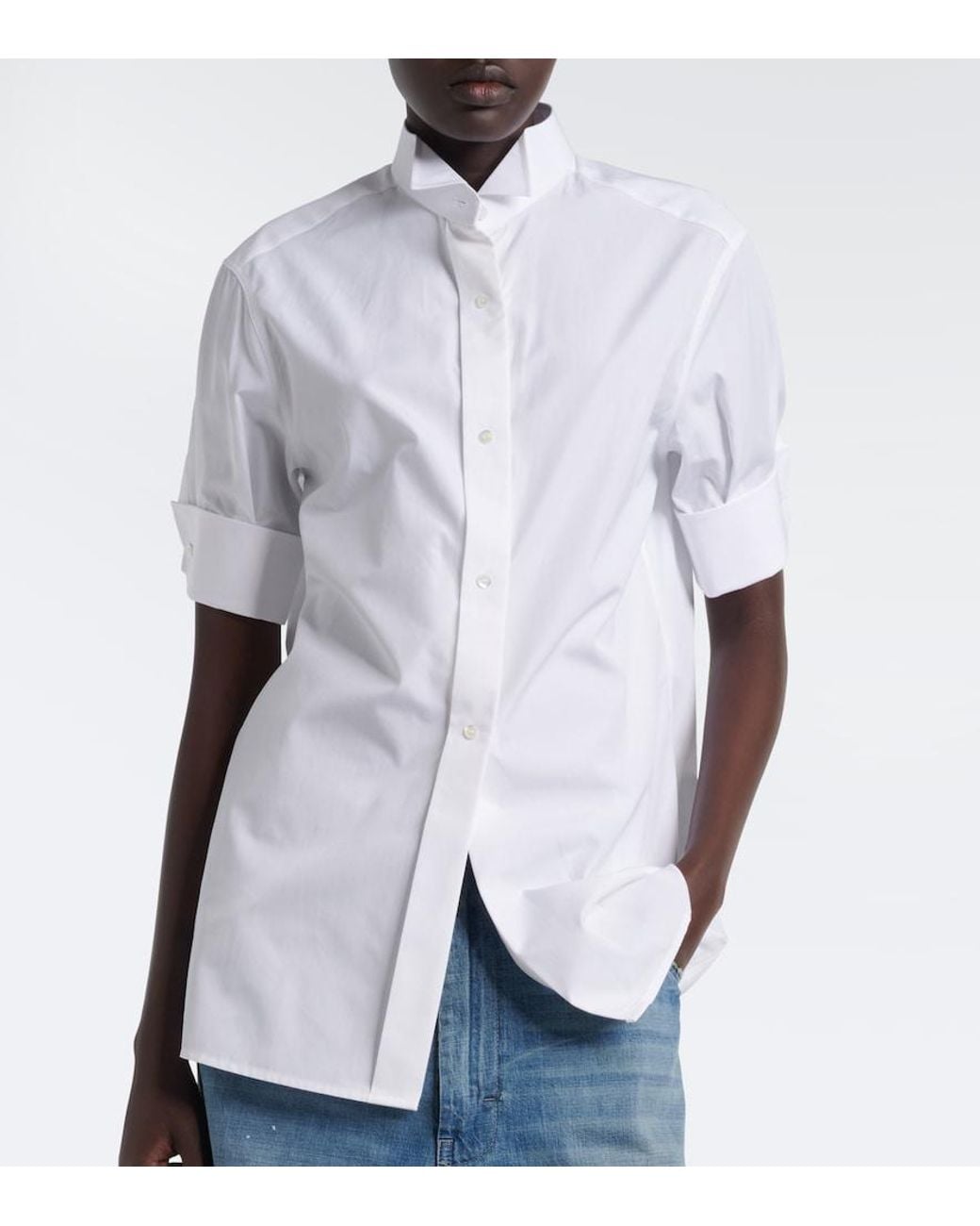 Maison Margiela White Cotton Poplin Shirt
