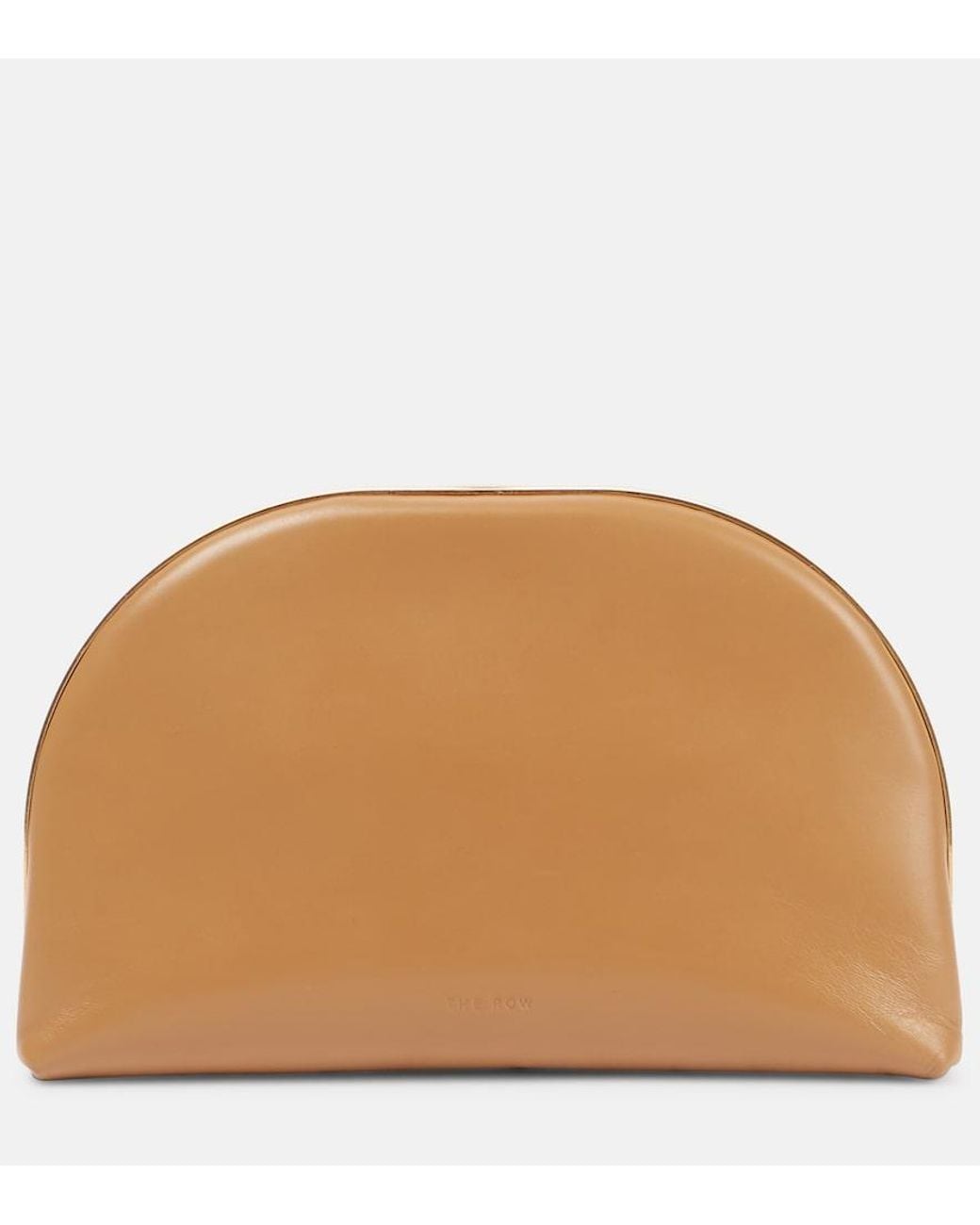 The Row Brown Sylvia Leather Clutch