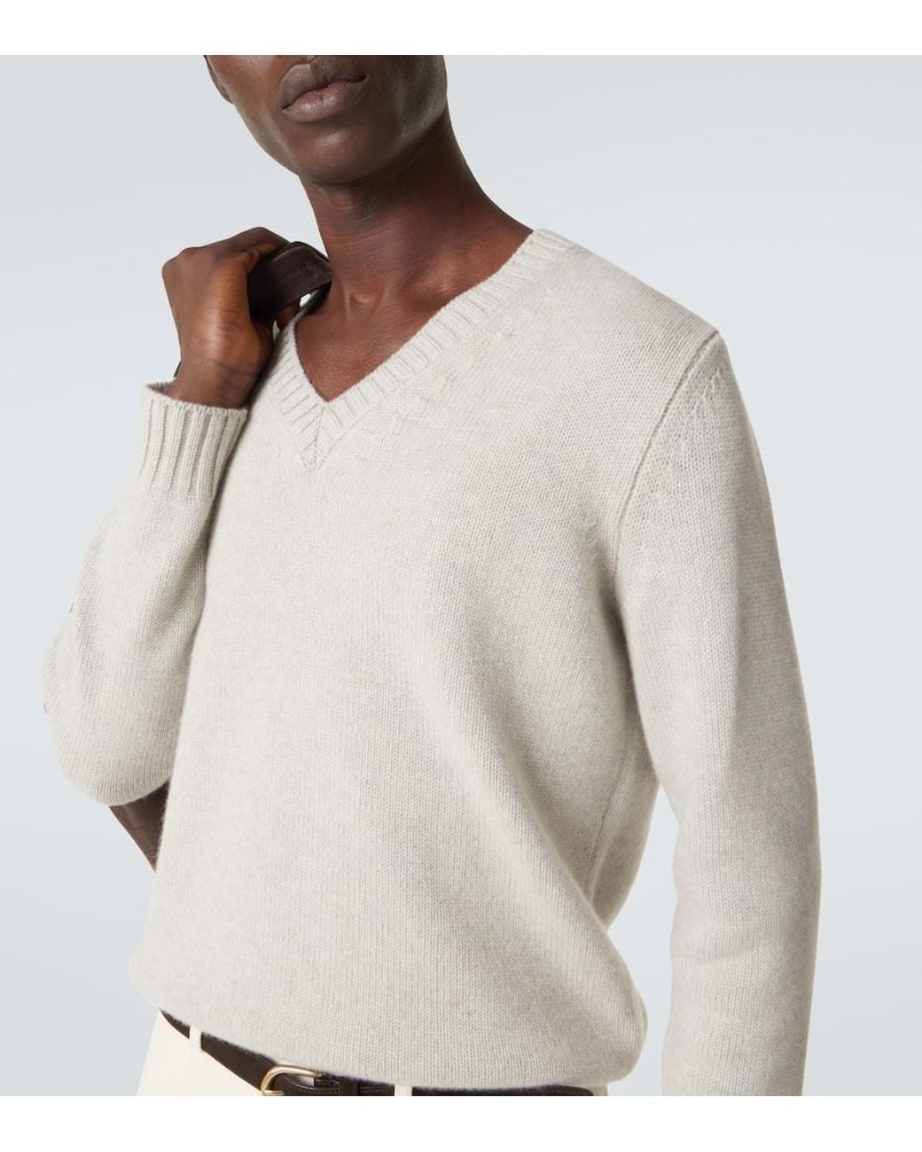 Saman Amel Pullover Kay Aus Kaschmir in White für Herren
