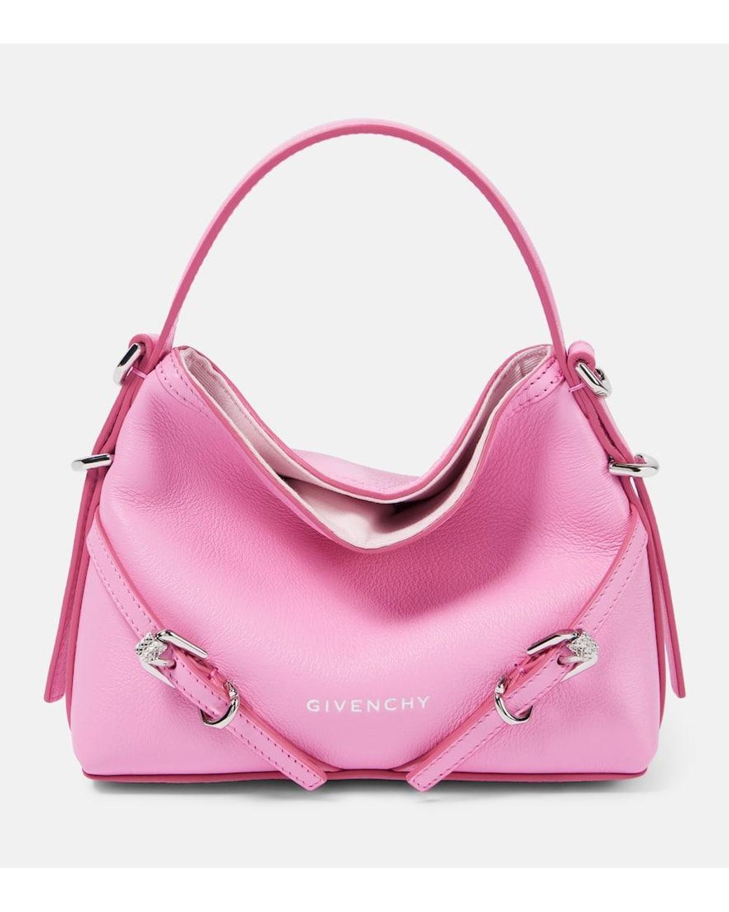 Givenchy Voyou Nano Leather Shoulder Bag in Pink | Lyst