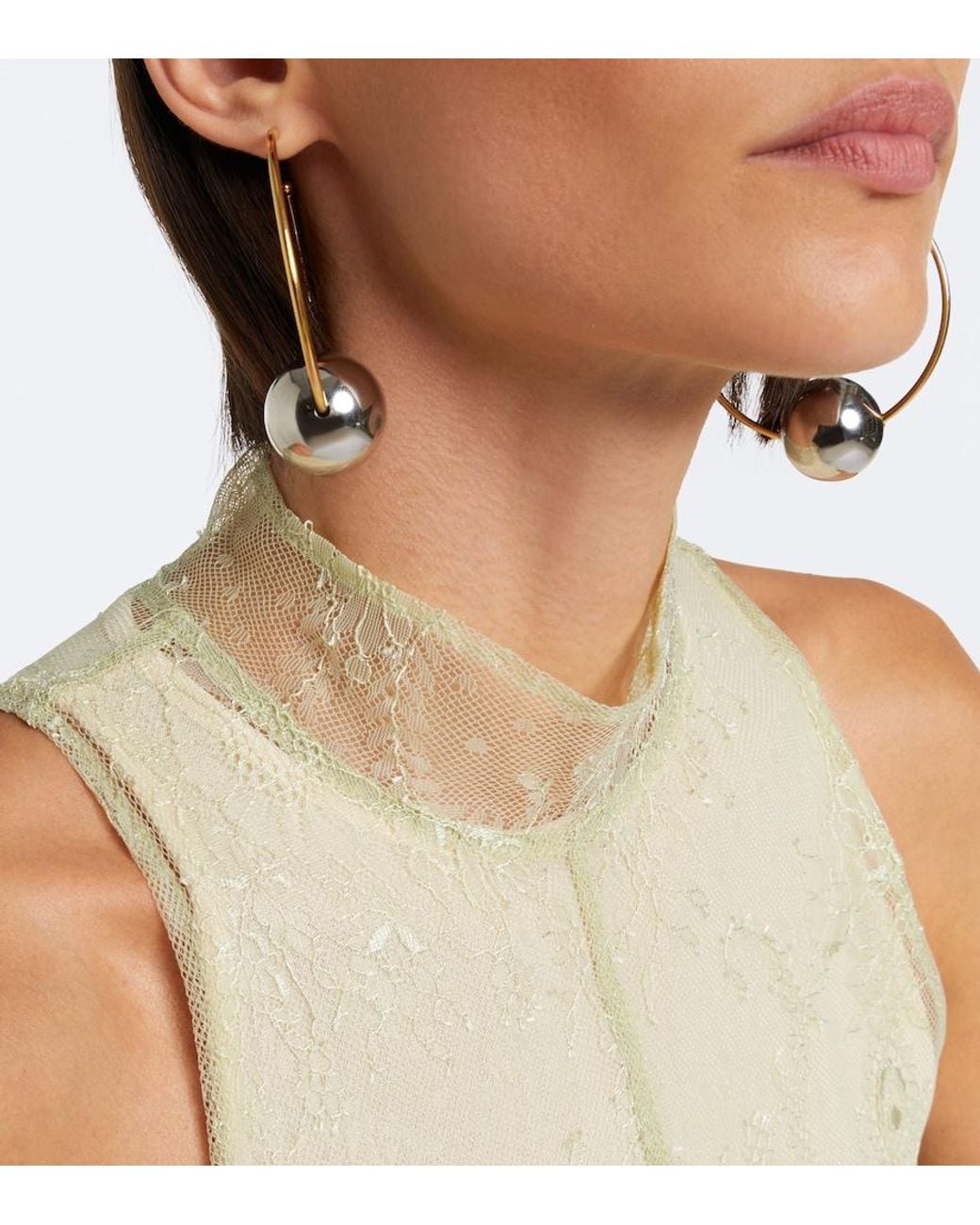 De La Vali White Palomina Halterneck Lace Maxi Dress