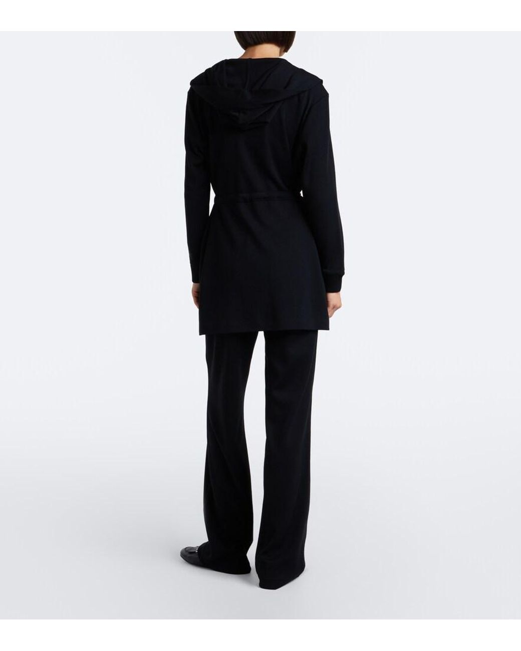 Max Mara Blue Virgin Wool Straight Pants
