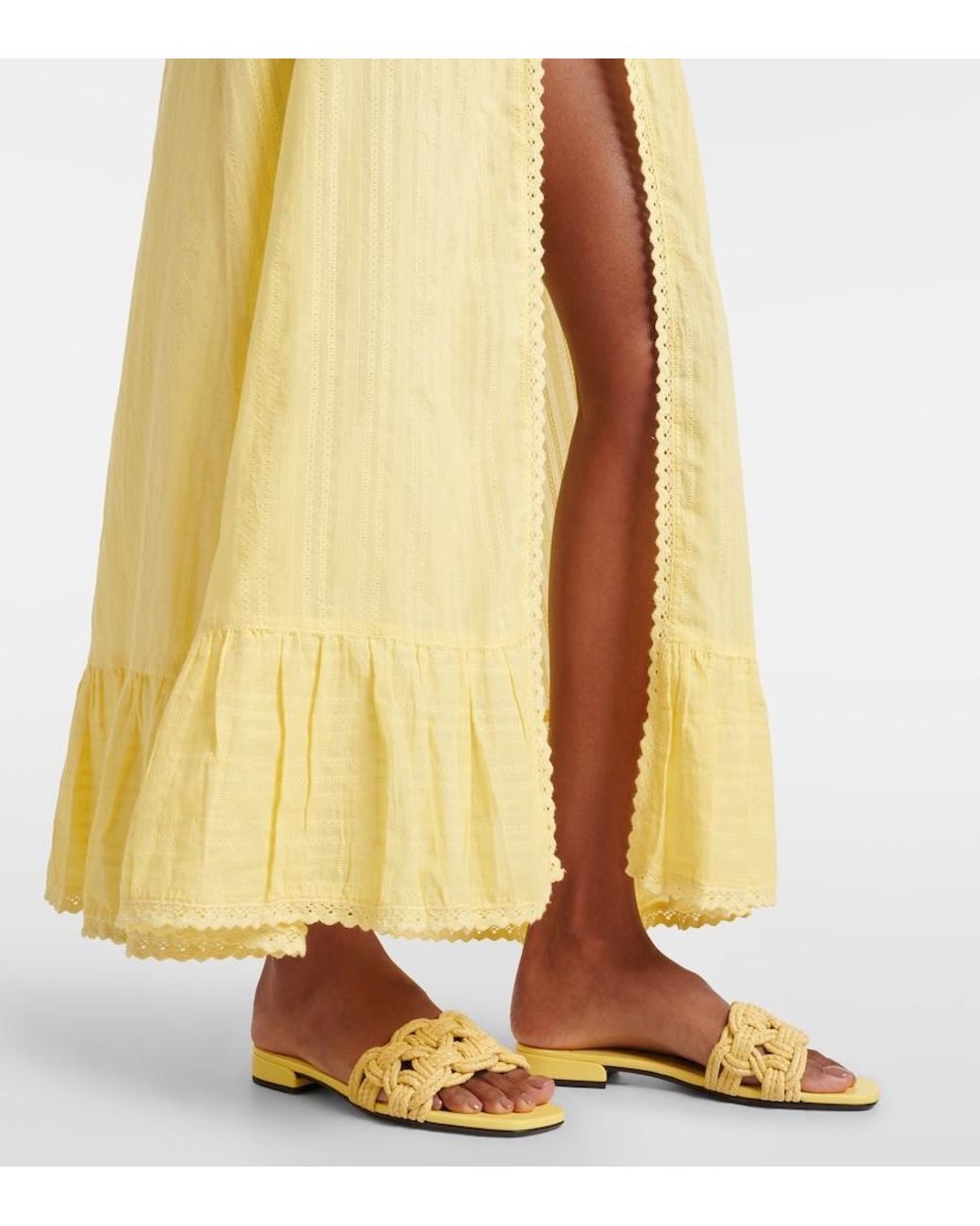 Melissa Odabash Yellow Tessa Cotton Beach Cover-Up