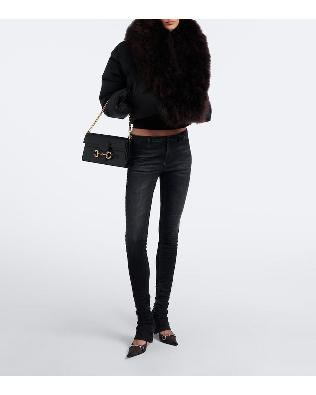 Gucci Blue Jersey Turtleneck Top