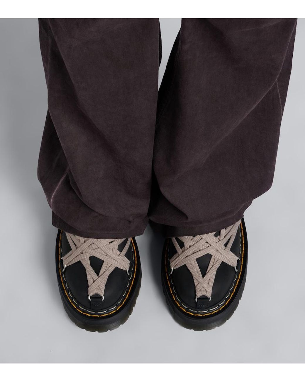 Rick Owens Black Drkshdw X Dr. Martens Leather Mules