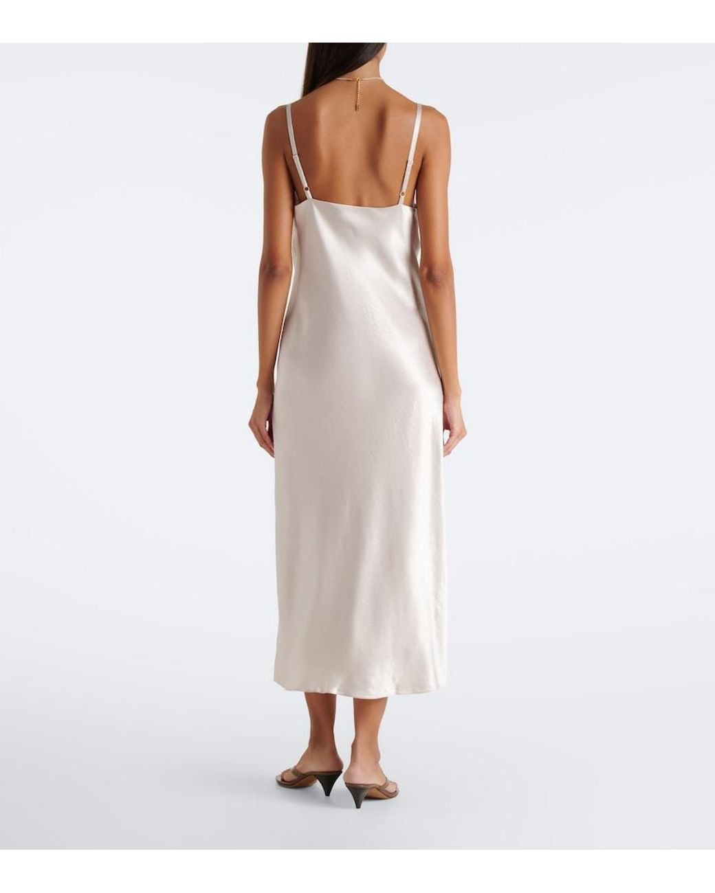 Vince White Satin Slip Dress
