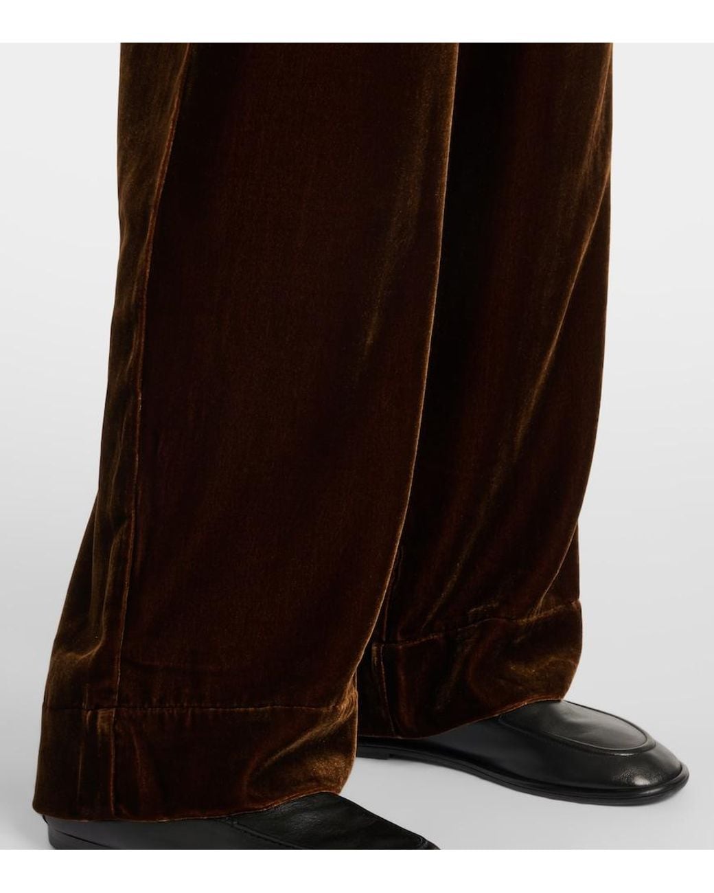 Asceno Brown London Velvet Pajama Pants