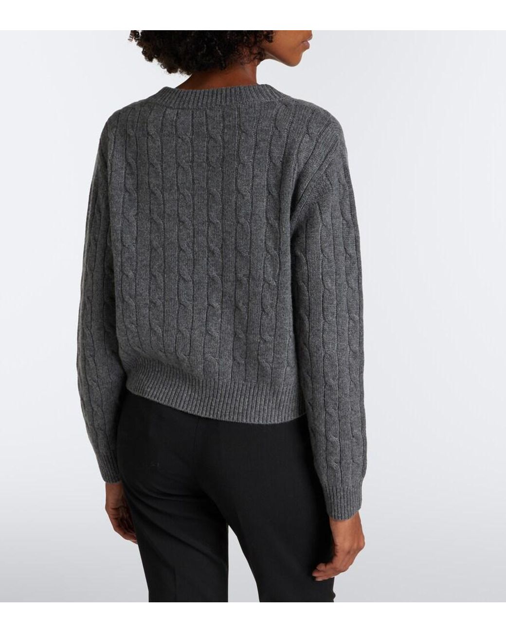 arch4 Gray Burnaby Cable-Knit Cashmere Sweater