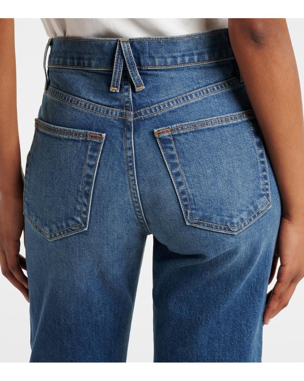 SLVRLAKE Denim Blue Virginia Straight Jeans