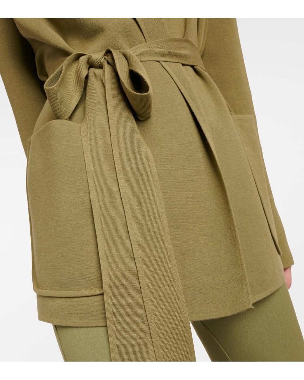 Joseph Green Silk-Blend Wrap Coat