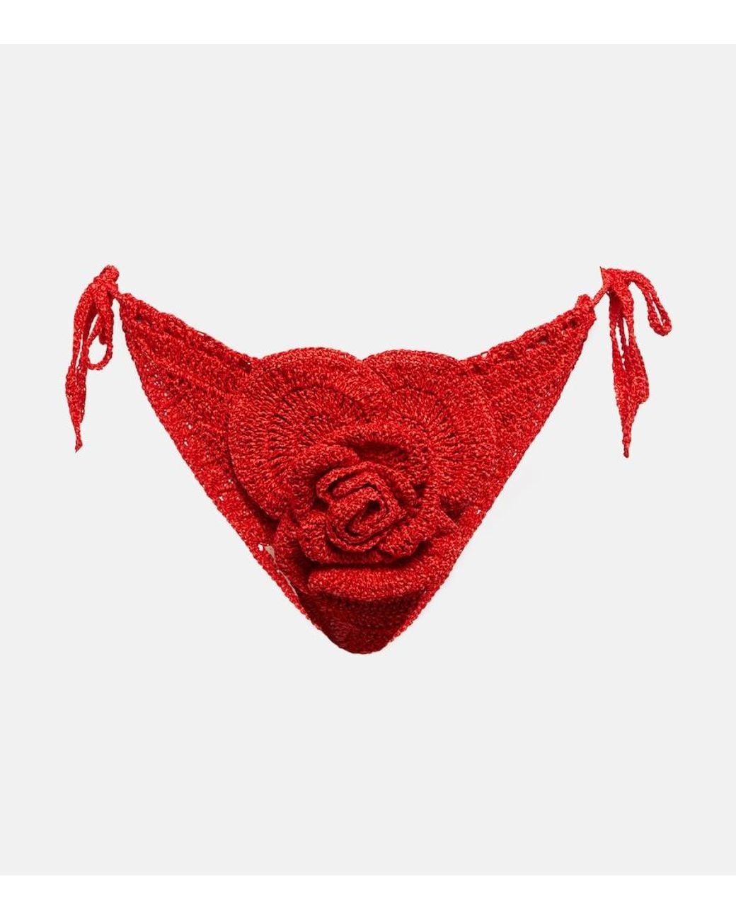 Magda Butrym Red Knit Bikini Bottoms